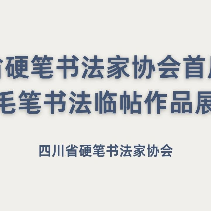 2024四川省硬笔书法家协会首届会员毛笔书法临帖作品展